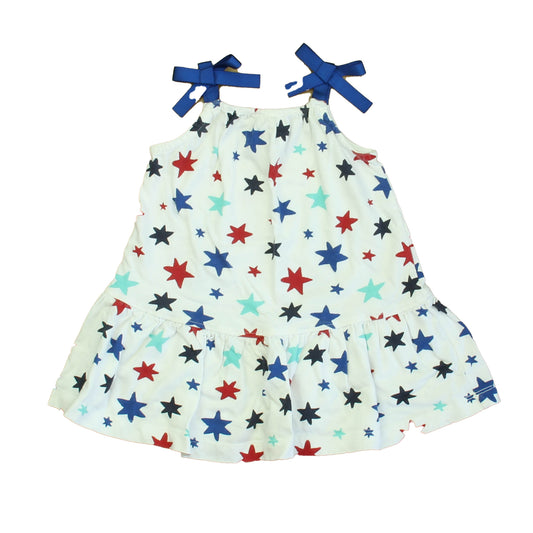 Hanna Andersson Girls White | Blue | Red Stars Dress Size: 18-24 Months White | Blue | Red Stars