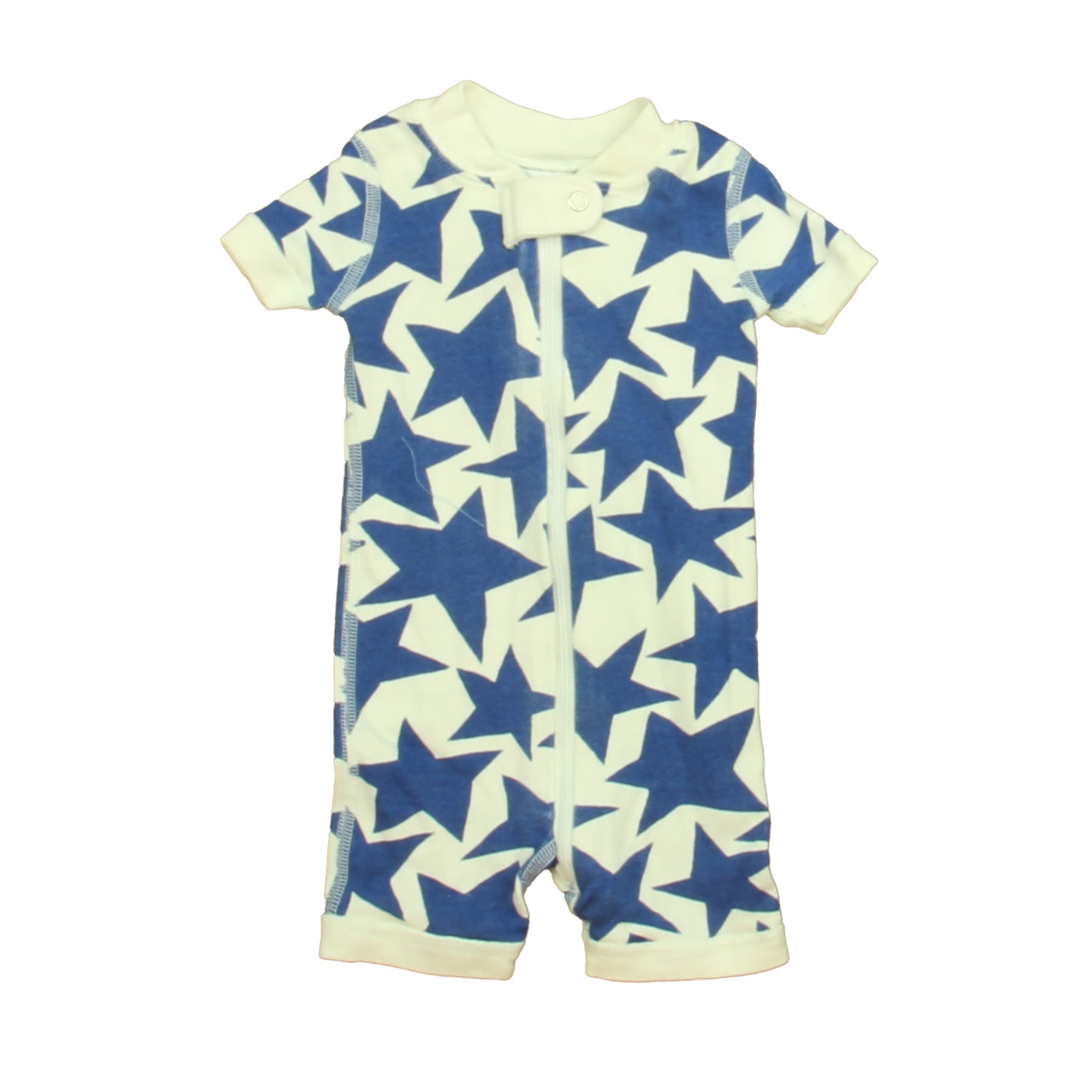 Hanna Andersson Boys White | Blue Stars 2-piece Pajamas Size: 0-3 Months White | Blue Stars