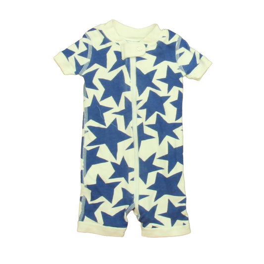 Hanna Andersson Boys White | Blue Stars 2-piece Pajamas Size: 0-3 Months