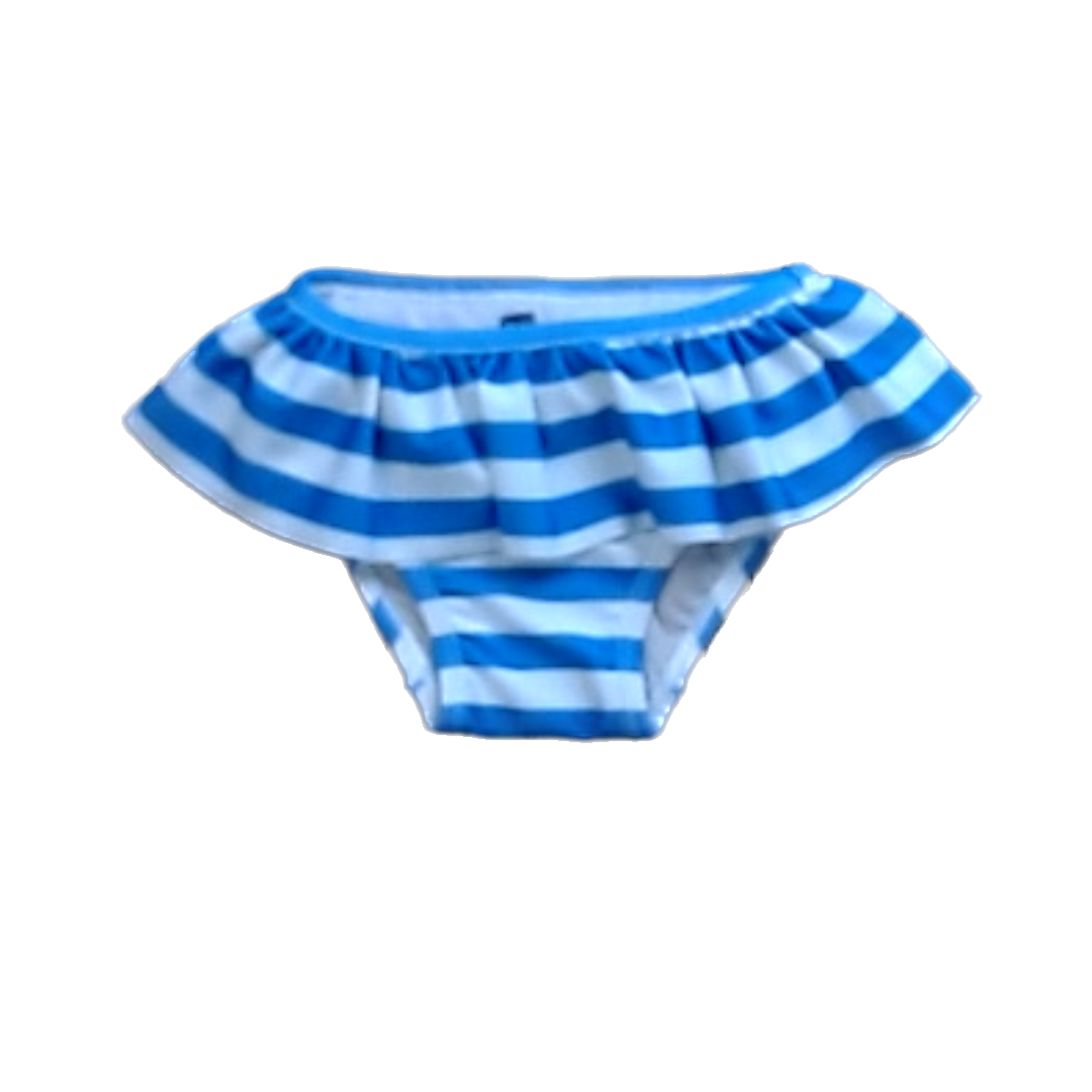Tea Collection Girls White | Blue Stripes Swimwear Size: 12-18 Months White | Blue Stripes