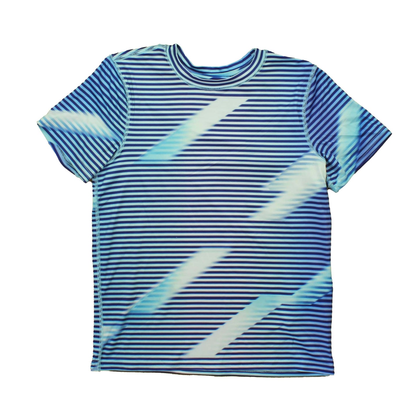 Rockets Of Awesome Boys White | Blue | Stripes Athletic Top Size: 7 Years