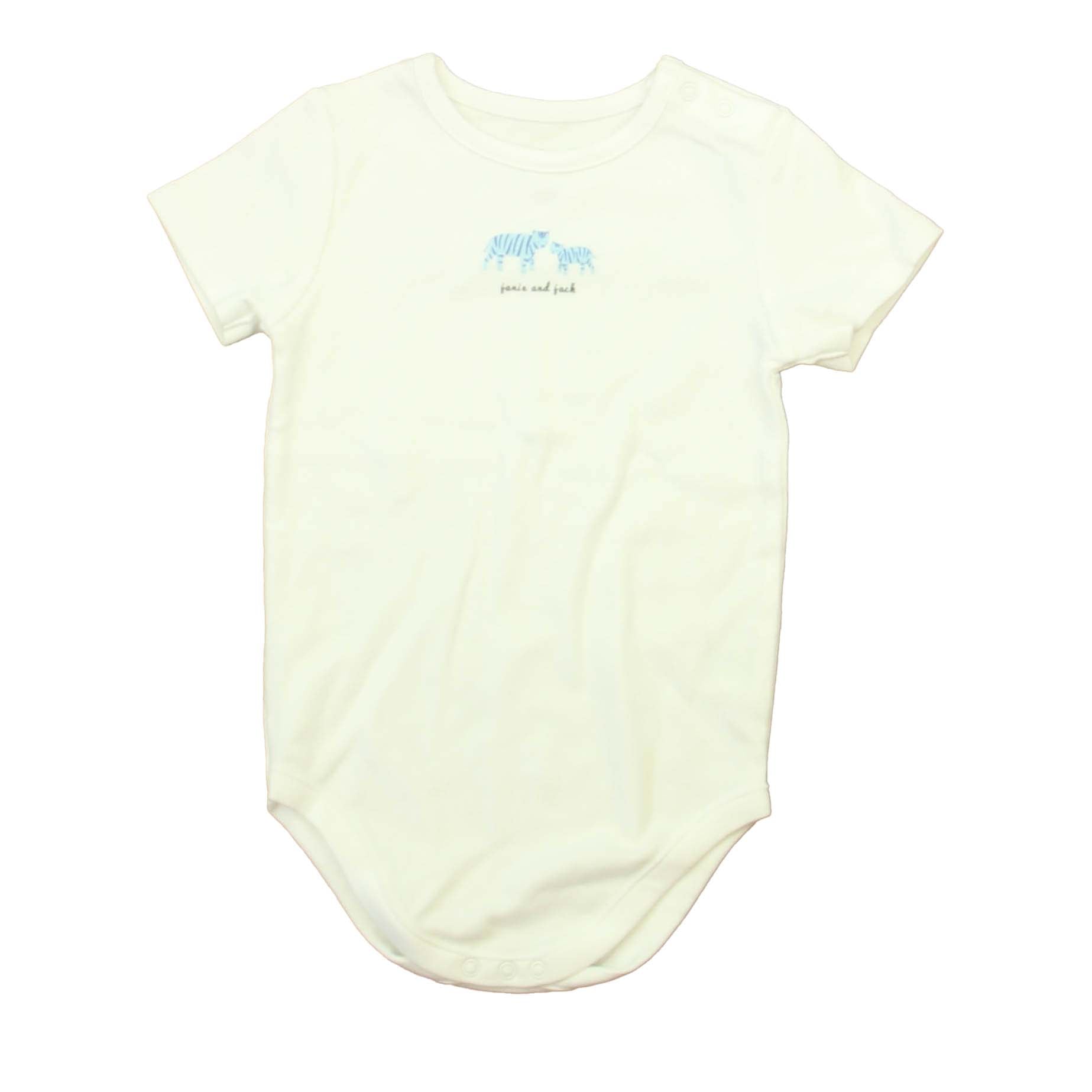 Janie & Jack Boys White | Blue Tigers Onesie Size: 12-18 Months White | Blue Tigers