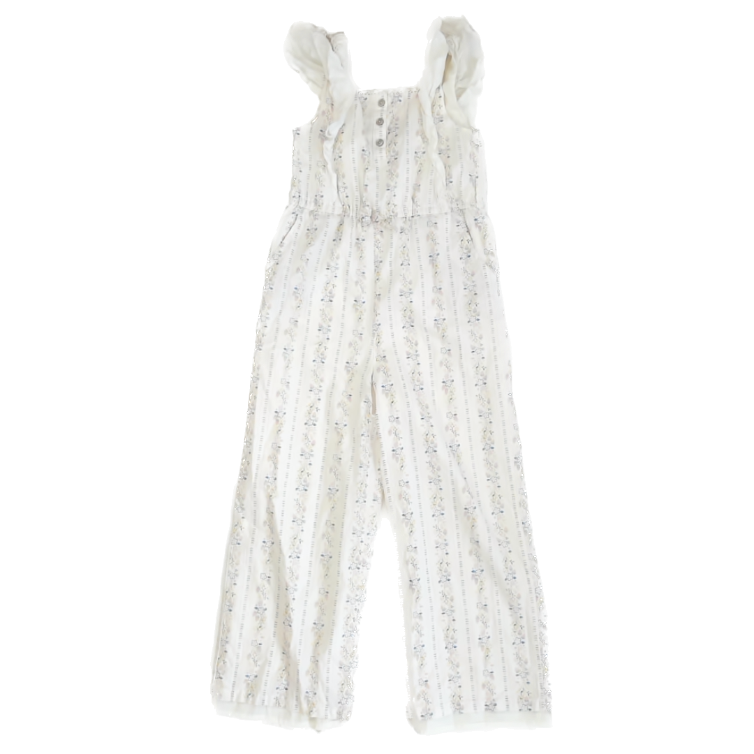 Tommy Bahama Girls White | Blue | Yellow Floral Romper Size: 8 Years White | Blue | Yellow Floral