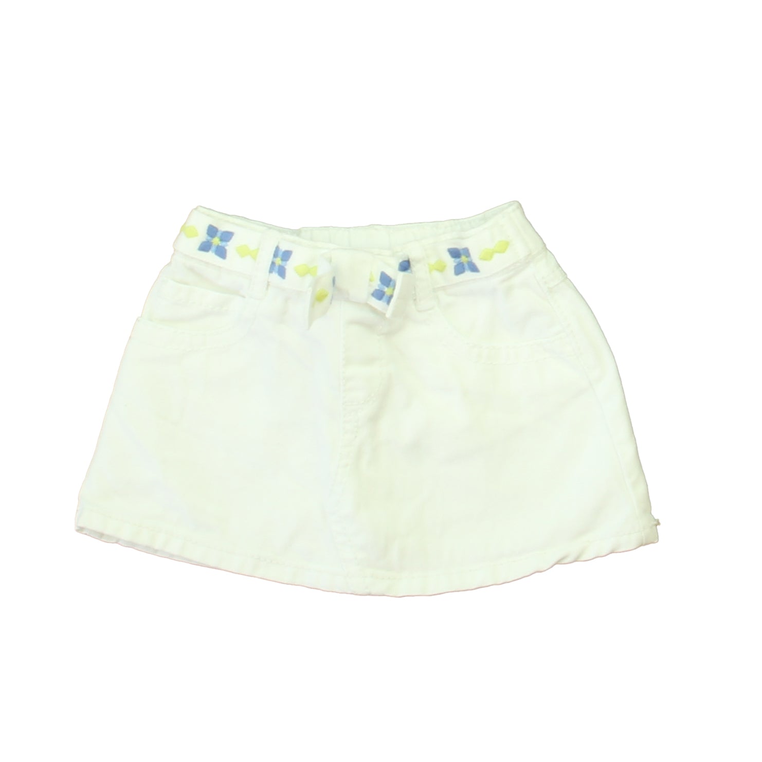 Gymboree Girls White | Blue | Yellow Skirt Size: 18-24 Months White | Blue | Yellow