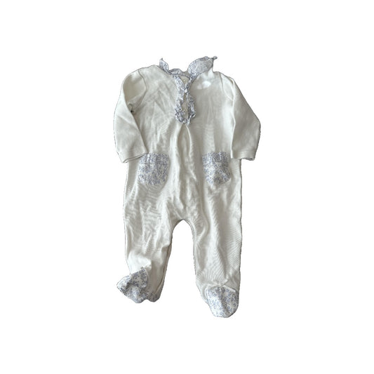 Edgehill Collection Girls White | Blue Pajamas Size: Newborn White | Blue