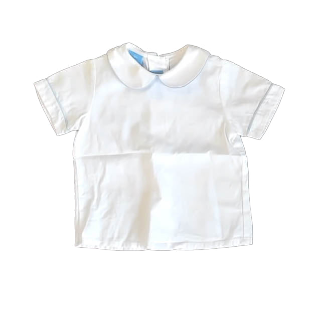 Anavini Boys White | Blue Blouse Size: 18 Months White | Blue