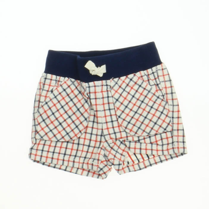 Hanna Andersson Girls White | Blue Shorts Size: 3-6 Months