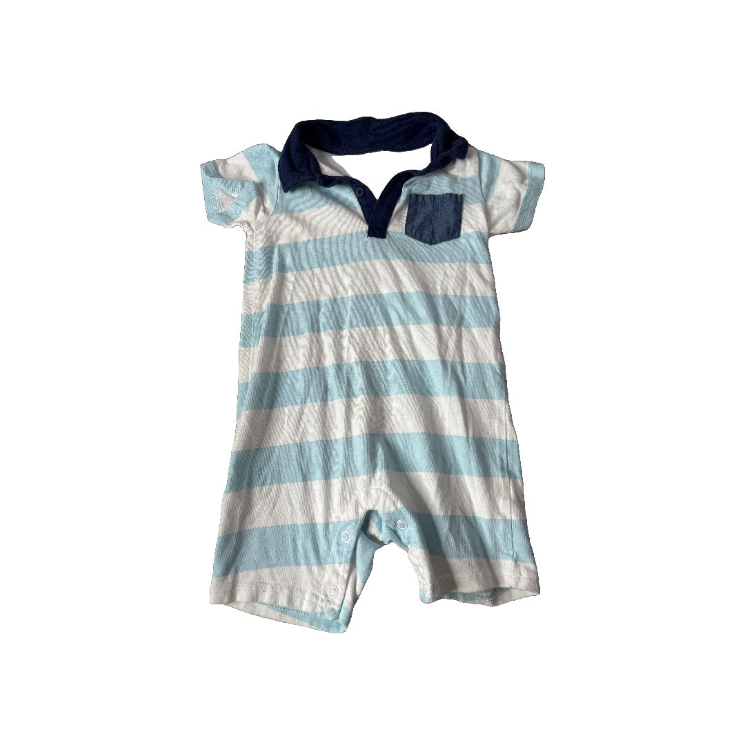 Unisex White | Blue Romper Size: 18 months White | Blue