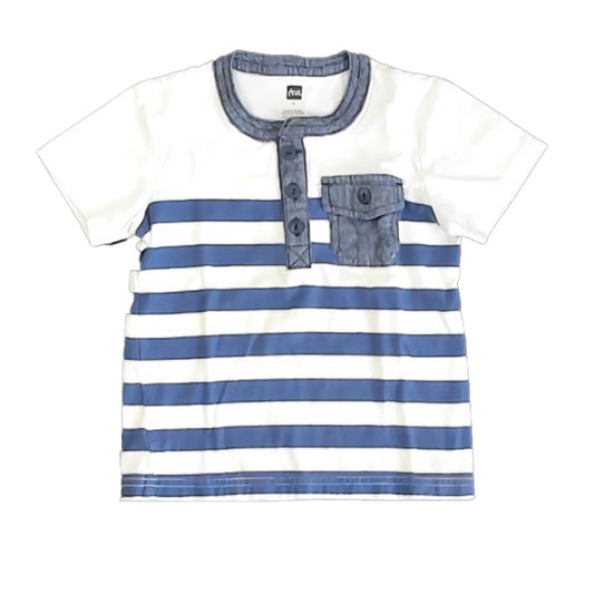 Tea Collection Boys White | Blue T-Shirt Size: 4T White | Blue