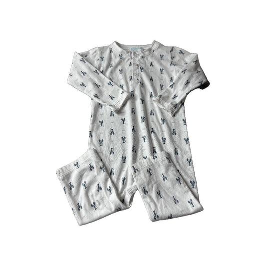 Feather Baby Boys White | Blue Long Sleeve Outfit Size: 18-24 months White | Blue