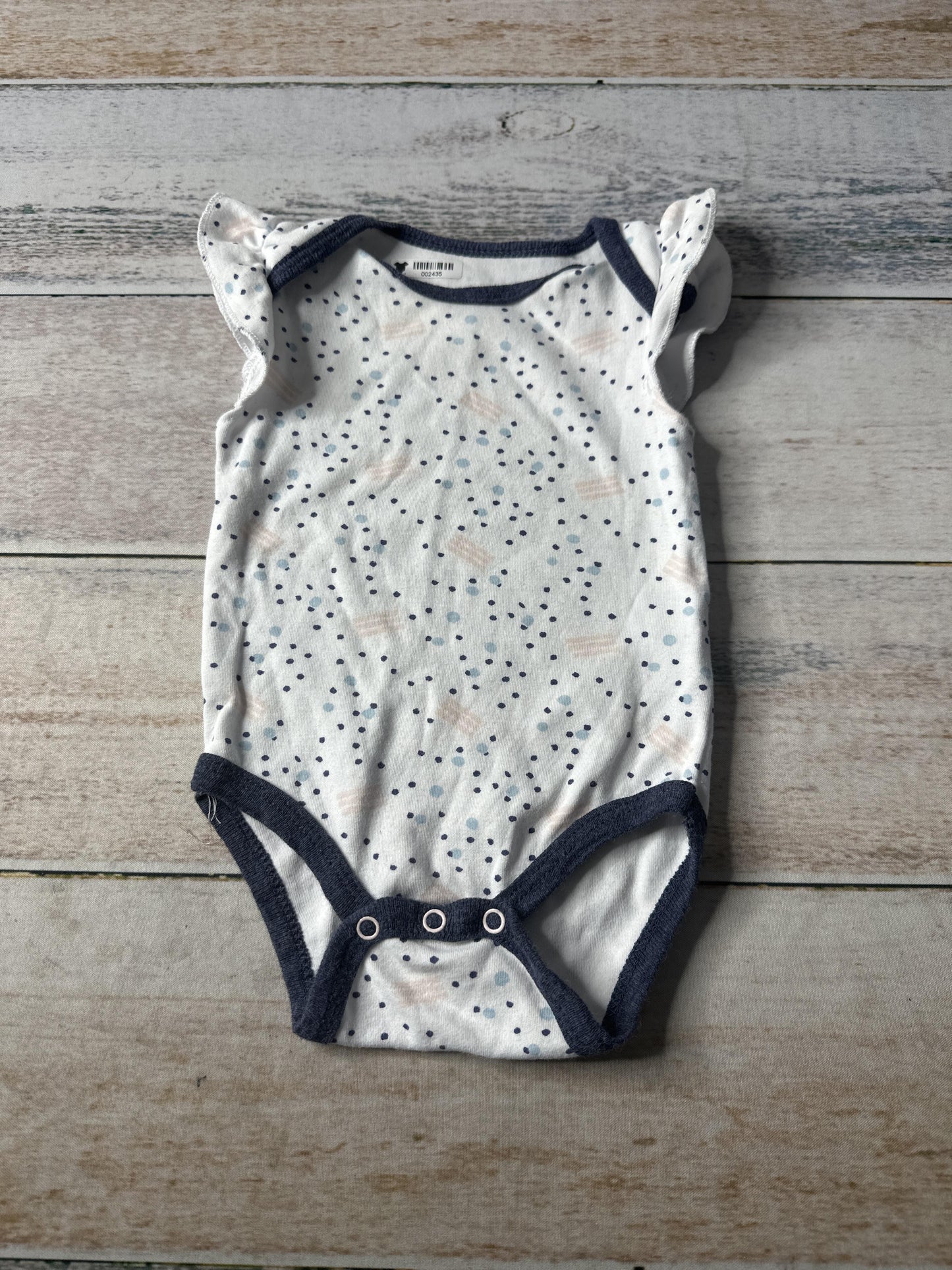 Girls White | Blue Onesie Size: 3 months White | Blue