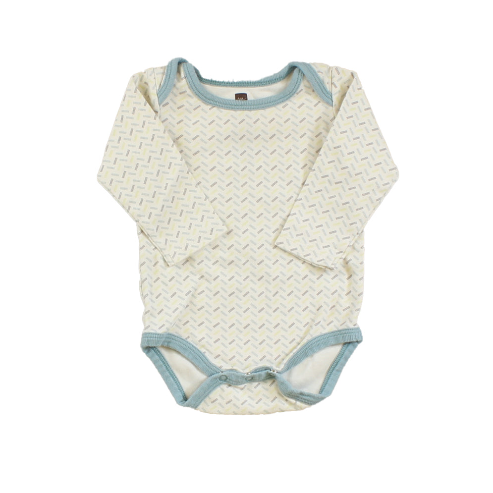 Tea Boys White | Blue Onesie Size: 3-6 Months