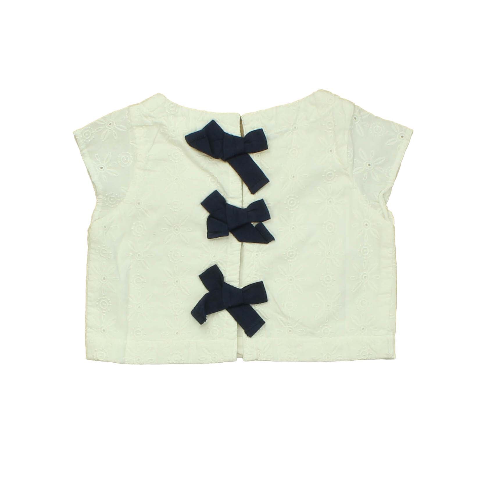 Hatley Girls White | Blue Blouse Size: 2T White | Blue