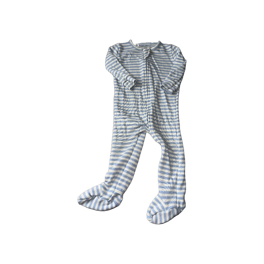 Woolino Unisex White | Blue Pajamas Size: 6-9 months White | Blue