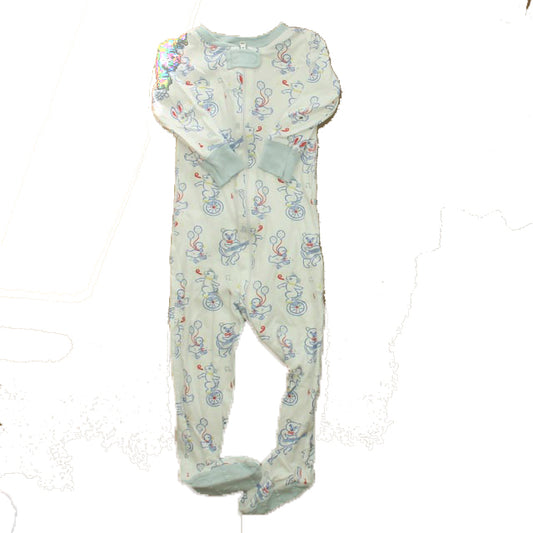 Beaufort Bonnet Co Boys White Blue 1-piece footed Pajamas Size: 18-24 Months