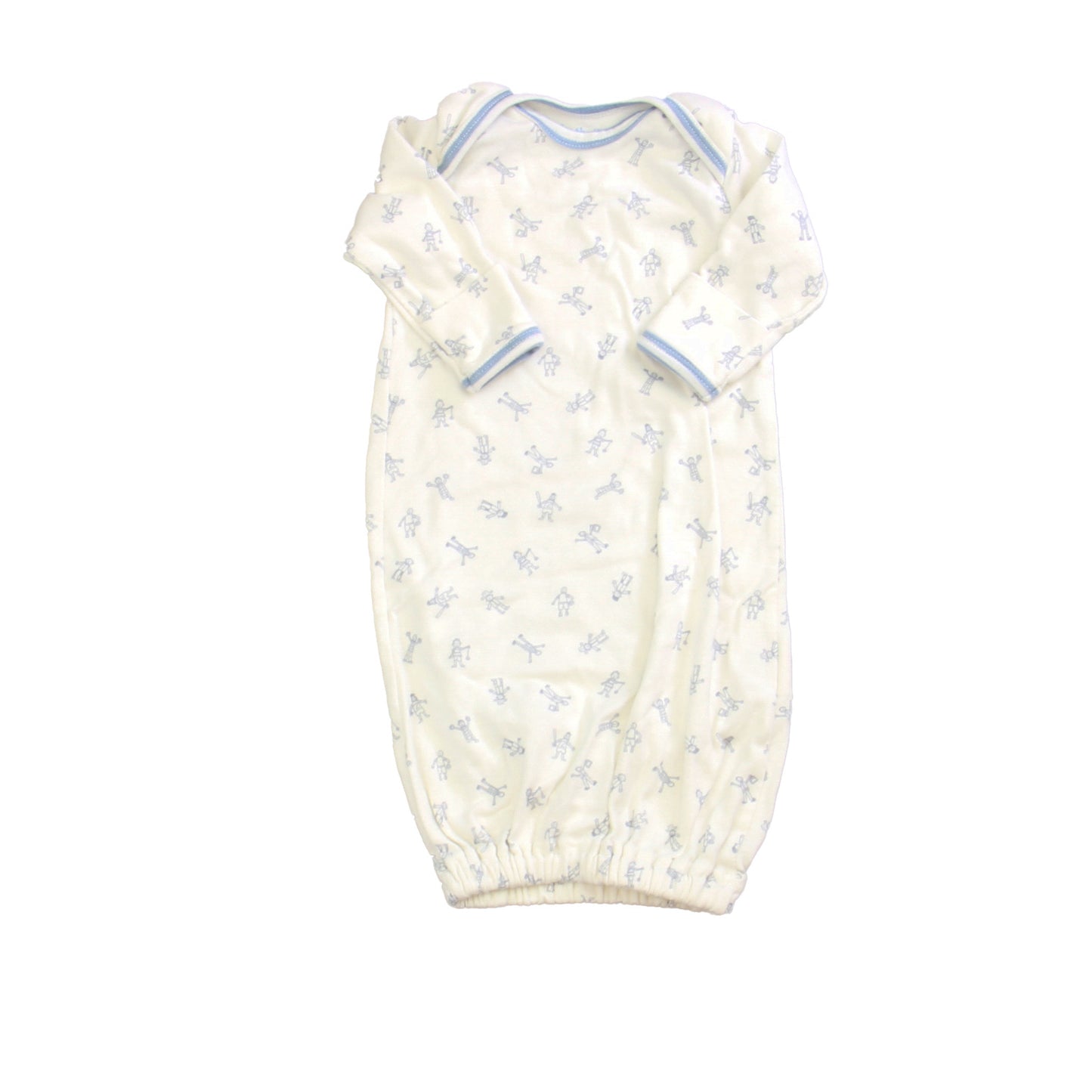 Under the Nile Boys White | Blue Sleepsack Size: 0-6 Months White | Blue