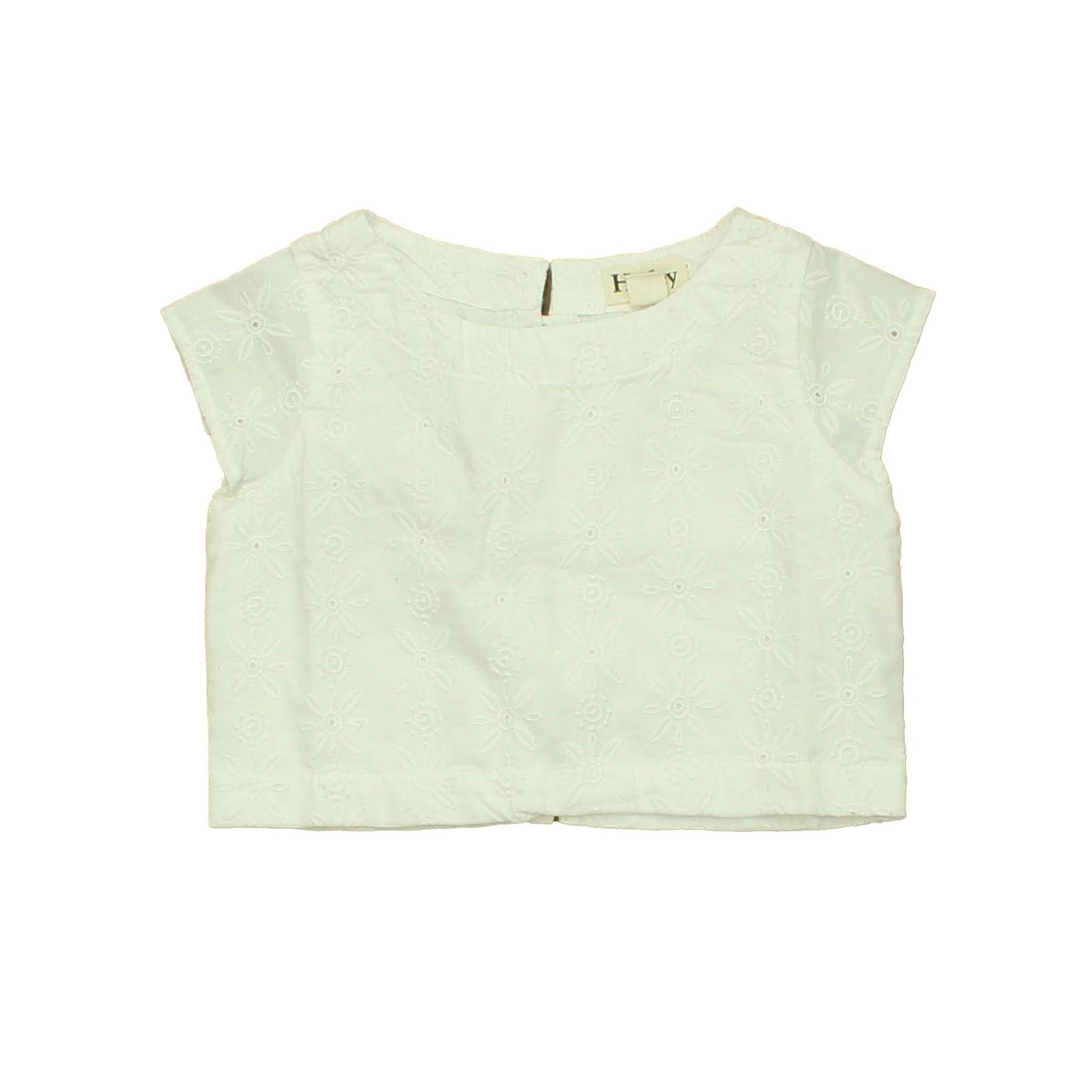 Hatley Girls White | Blue Blouse Size: 2T White | Blue
