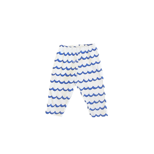 Sweet Potatoes Girls White Blue Leggings Size: 4T White Blue