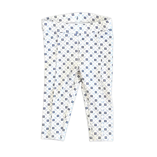Janie and Jack Girls White | Blue Leggings Size: 6-12 Months White | Blue