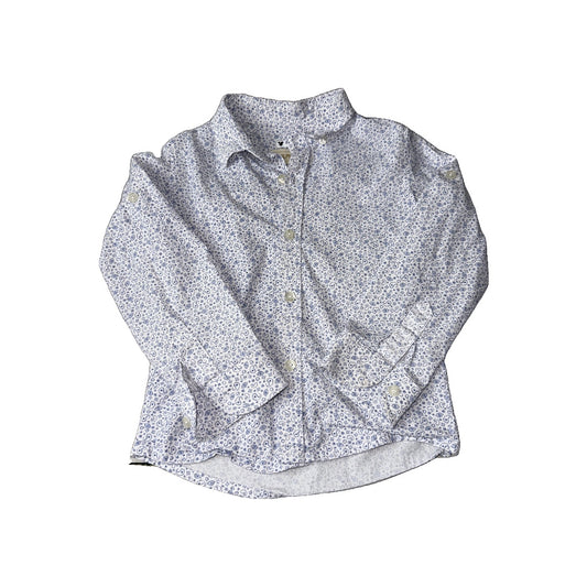 Lemon Boys White | Blue Button Down Short Sleeve Size: 3-4 Years White | Blue