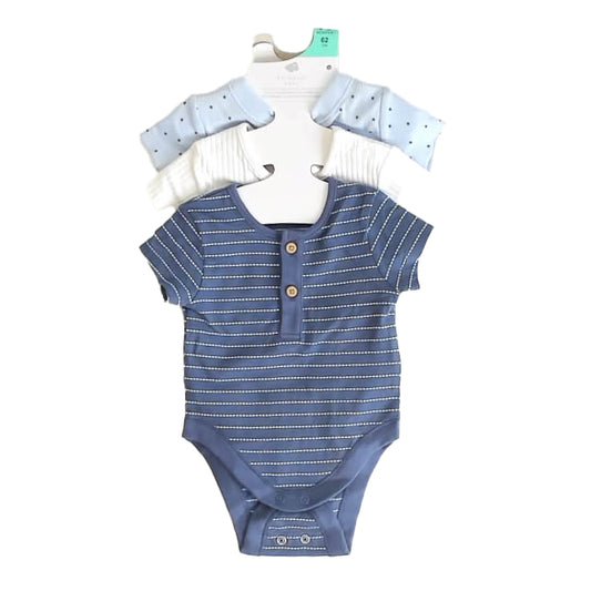 Primark Boys White | Blue Onesie Size: 0-3 Months White | Blue