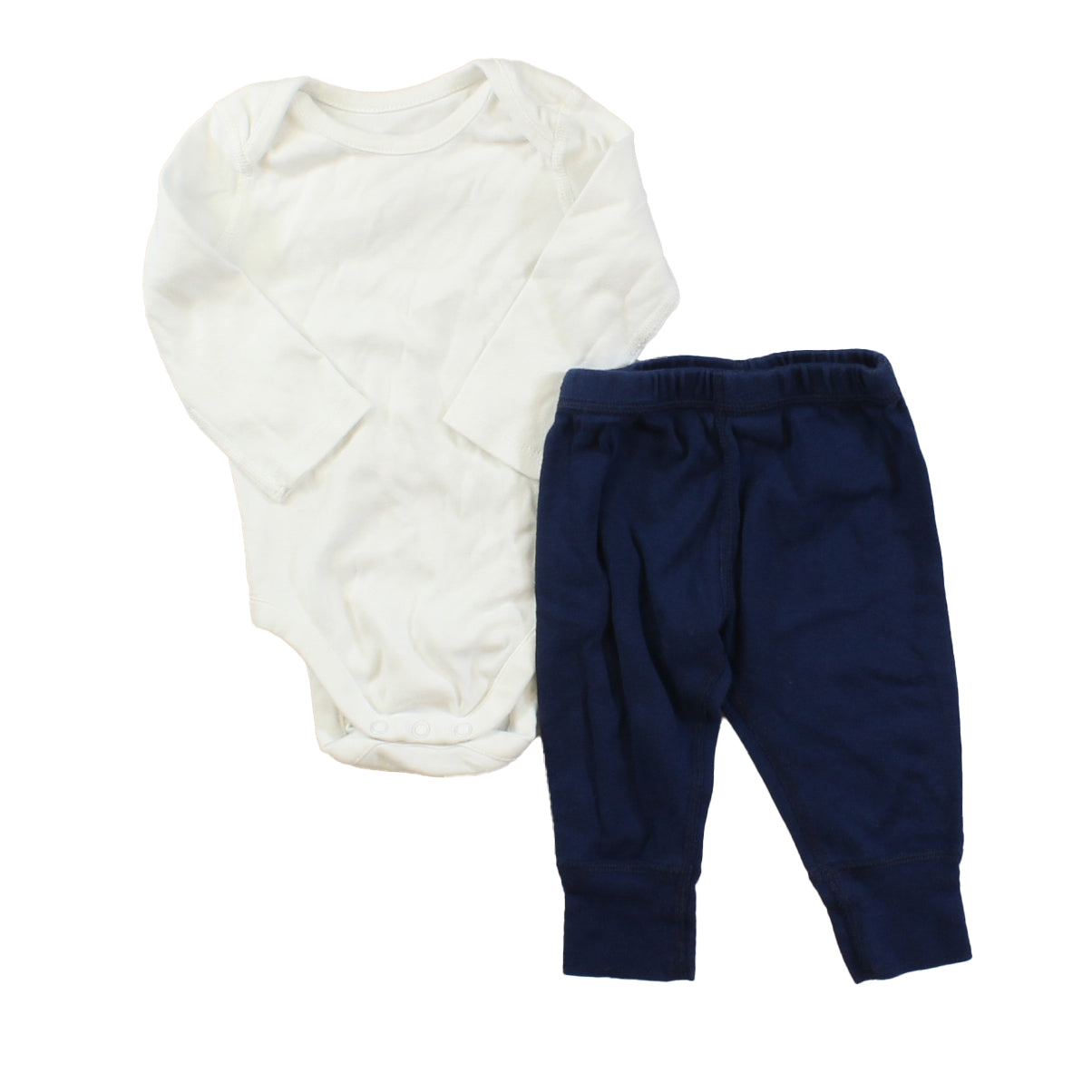 Moon And Back Boys White | Blue Apparel Sets Size: 3-6 Months White | Blue