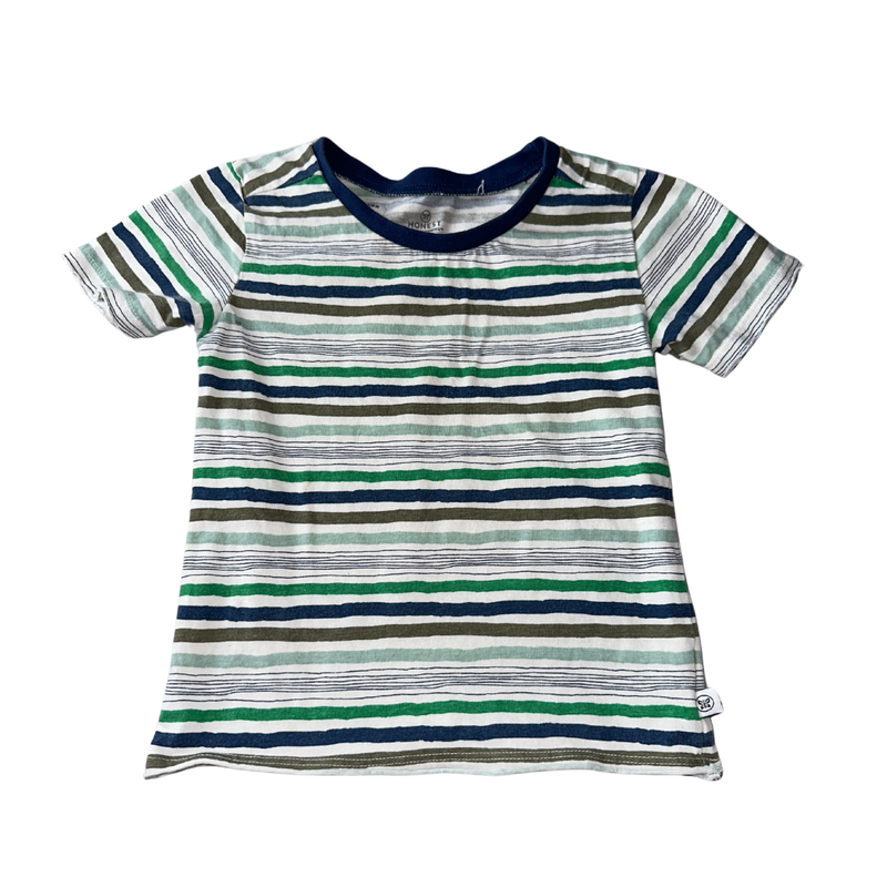 Honest Co Boys White | Blue T-Shirt Size: 2T White | Blue