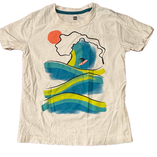 Tea Collection Boys White | Blue T-Shirt Size: 7 Years White | Blue