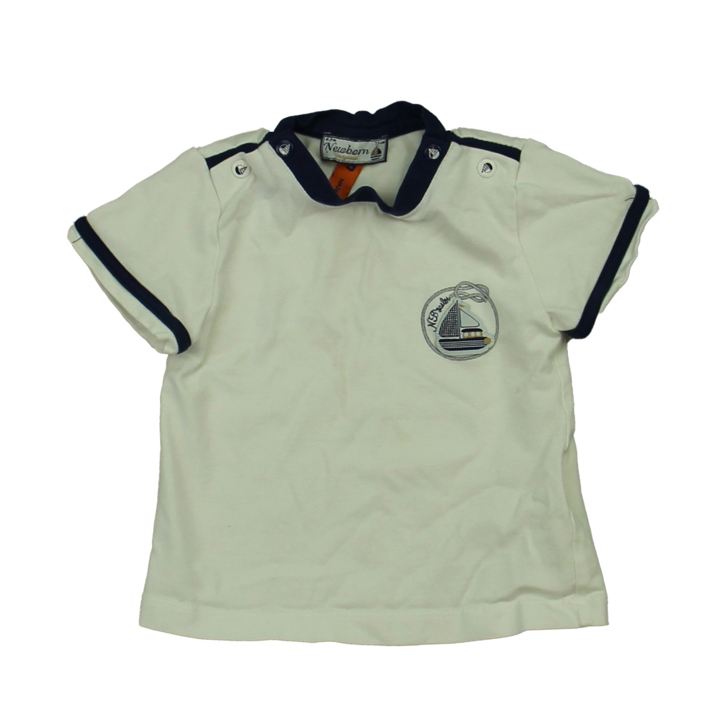 Mayoral Boys White | Blue T-Shirt Size: 6-9 Months