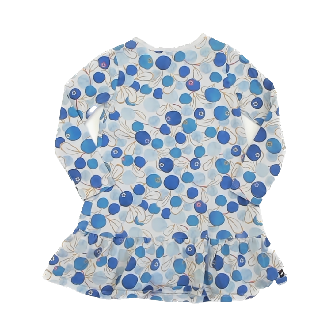Tea Collection Girls White | Blueberries Dress Size: 6 Years White | Blueberries