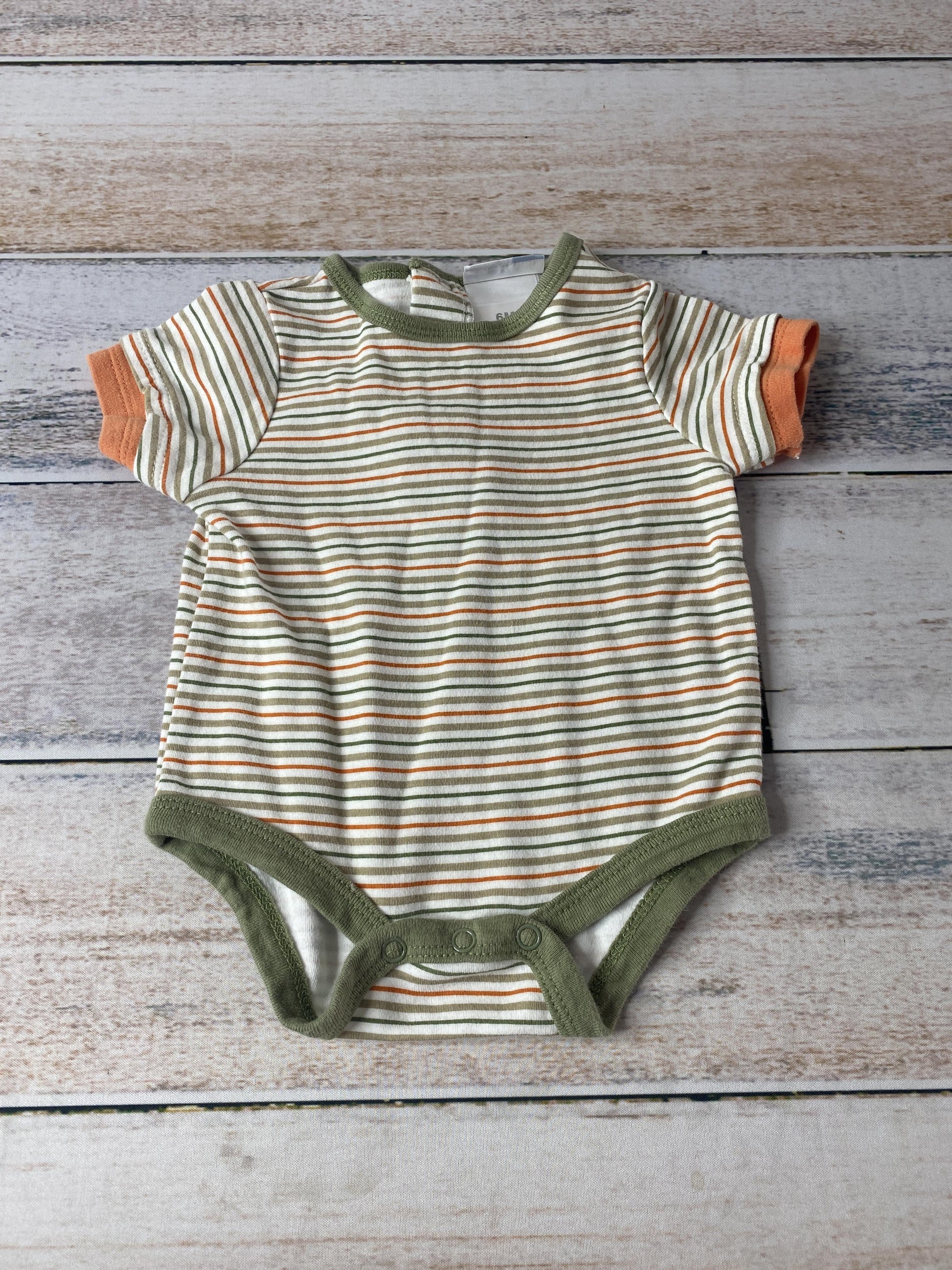 Vitamins Baby Boys White | Brown | green | orange Onesie Size: 6 months White | Brown | green | orange