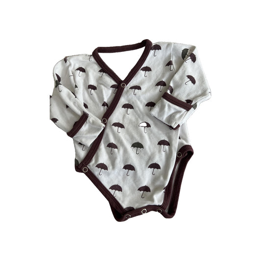 Loved Baby Unisex White | Brown | Pattern Onesie Size: 3-6 months White | Brown | Pattern