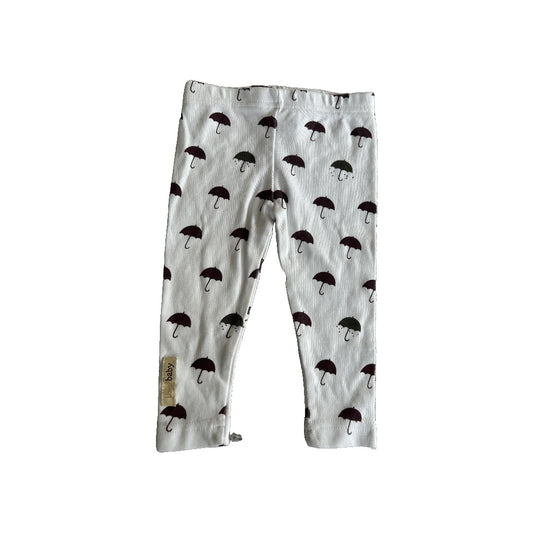 Loved Baby Unisex White | Brown | Pattern Pants Size: 6-9 months White | Brown | Pattern