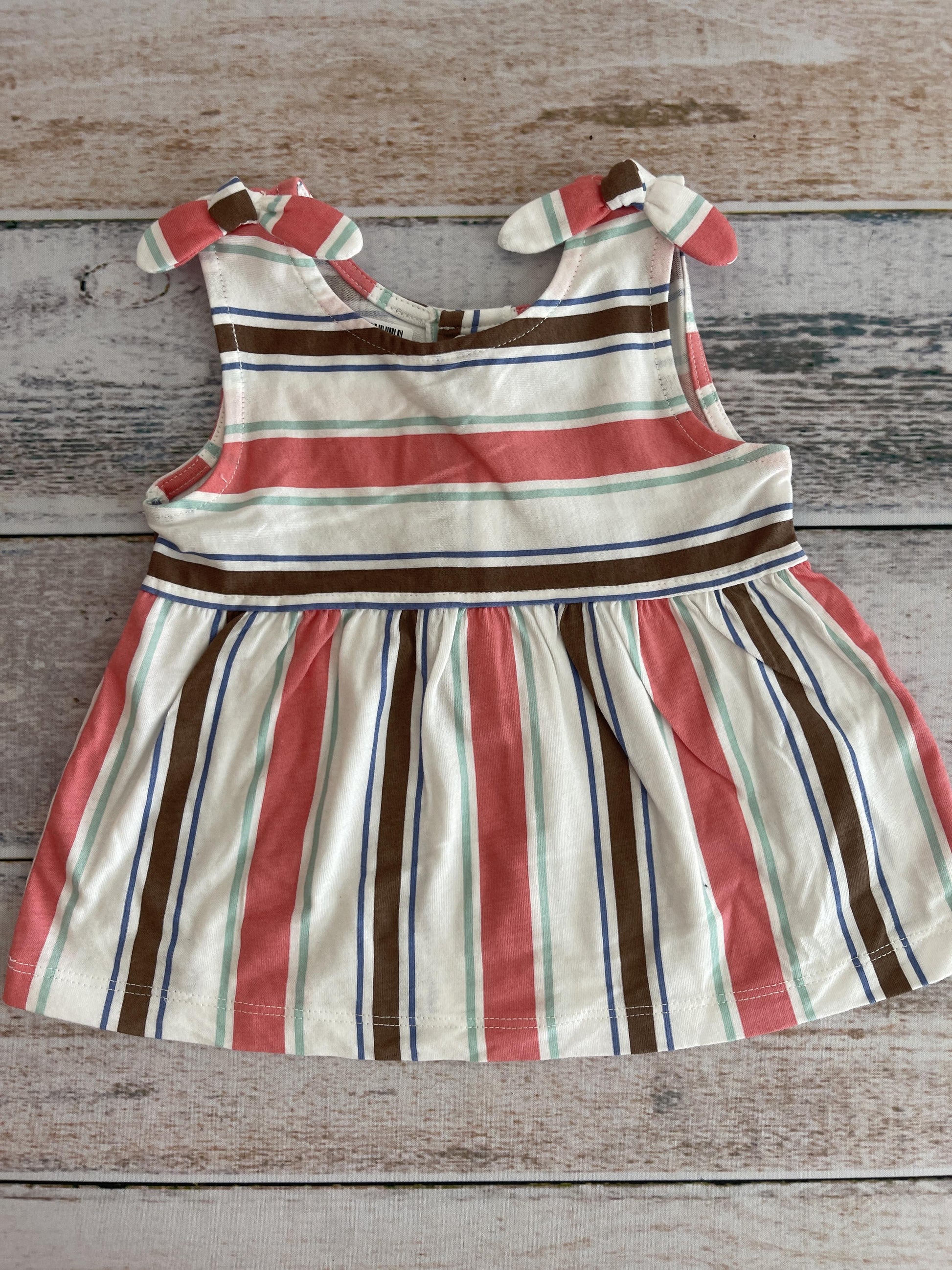 Carters Girls White | Brown | pink | light green Tank Top Size: 12 months White | Brown | pink | light green