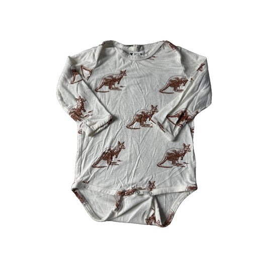 Kate Quinn Unisex White | Brown Onesie Size: 12-18 months White | Brown