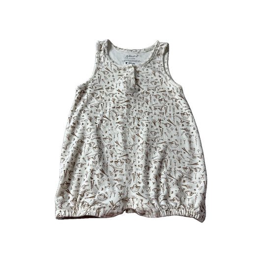 Goumi Unisex White | Brown Romper Size: 18-24 months White | Brown