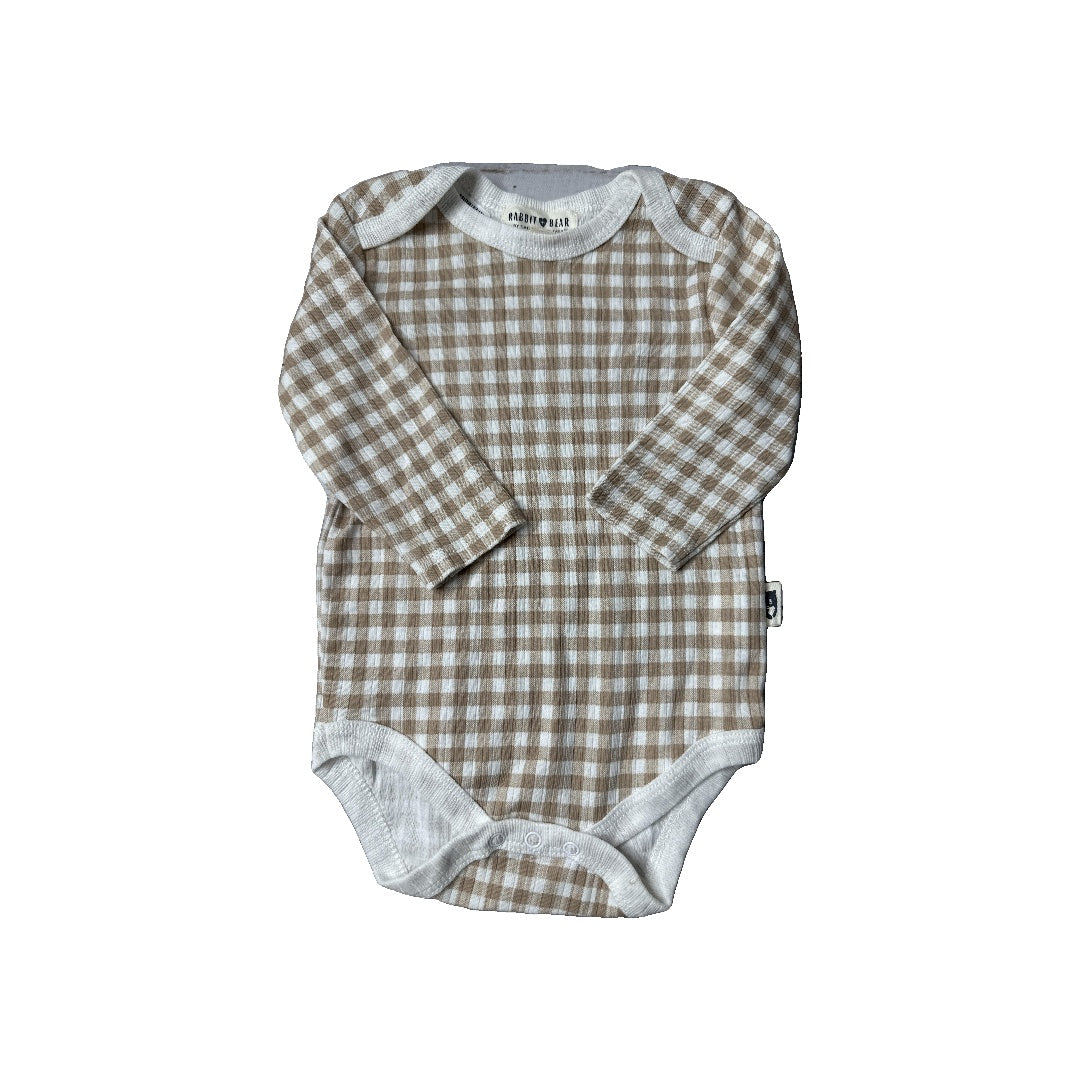 Rabbit Bear Unisex White | Brown Onesie Size: 3-6 months White | Brown