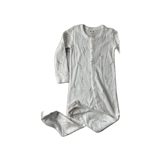 Colored Organics Unisex White | Brown Pajamas Size: 12-18 months White | Brown