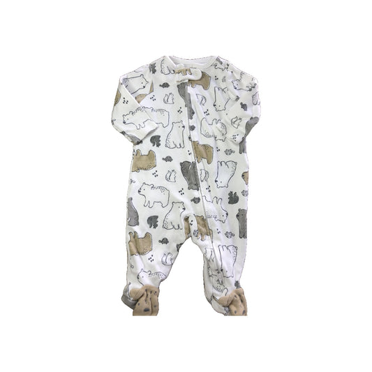 Carters Boys White | Brown Pajamas Size: 0-3 months White | Brown