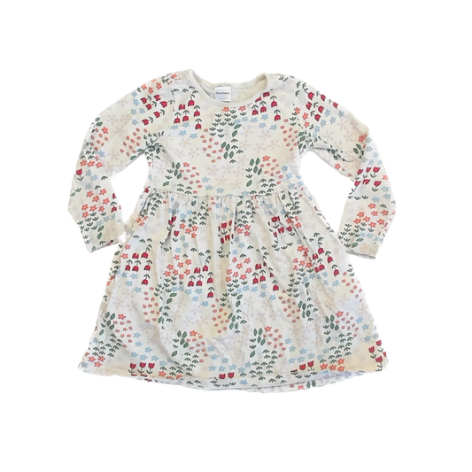 Hanna Andersson Girls White Bunnies Dress Size: 5T White Bunnies
