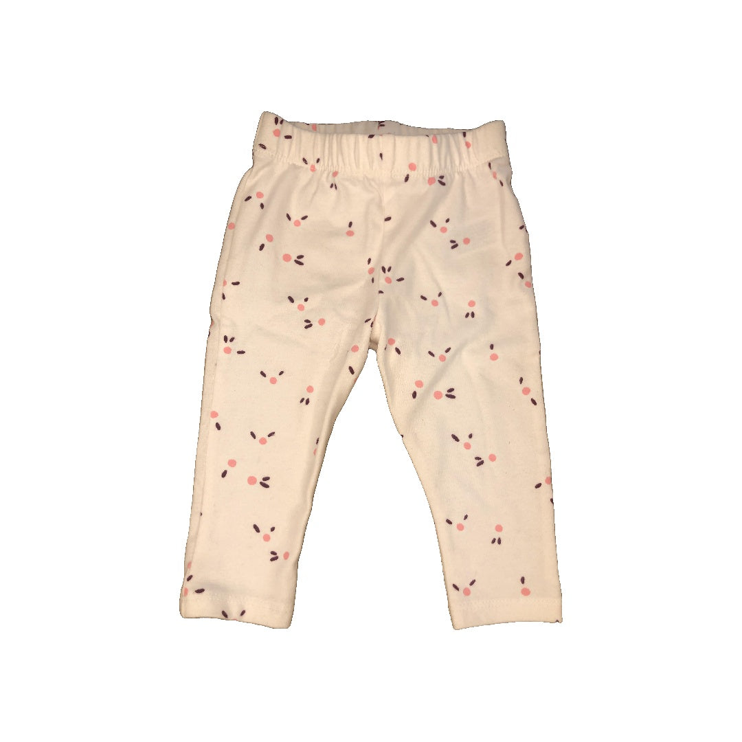 Cat & Jack Girls White | Burgundy Pants Size: 3-6 months White | Burgundy