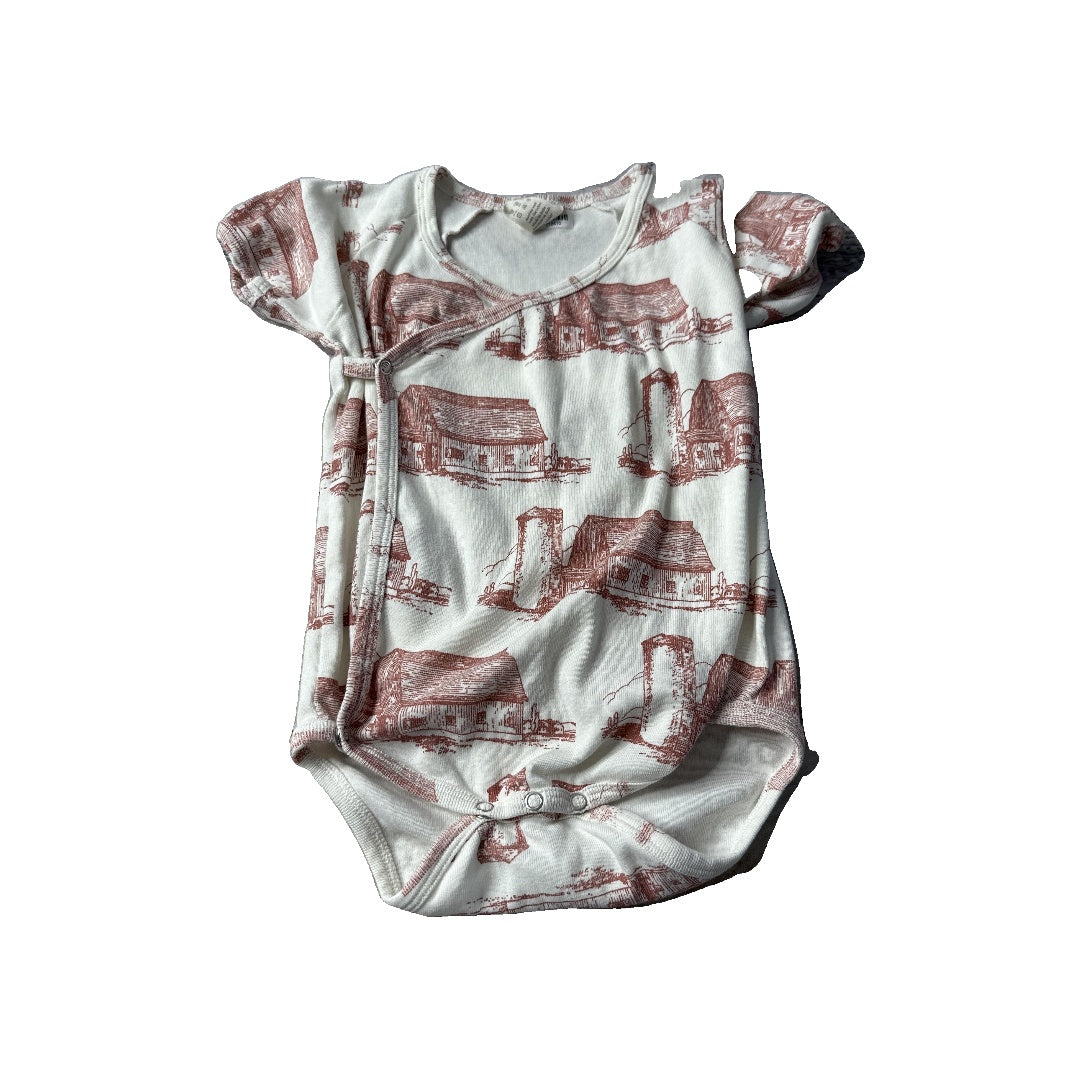 Kate Quinn Unisex White | Burgundy Onesie Size: 18-24 months White | Burgundy