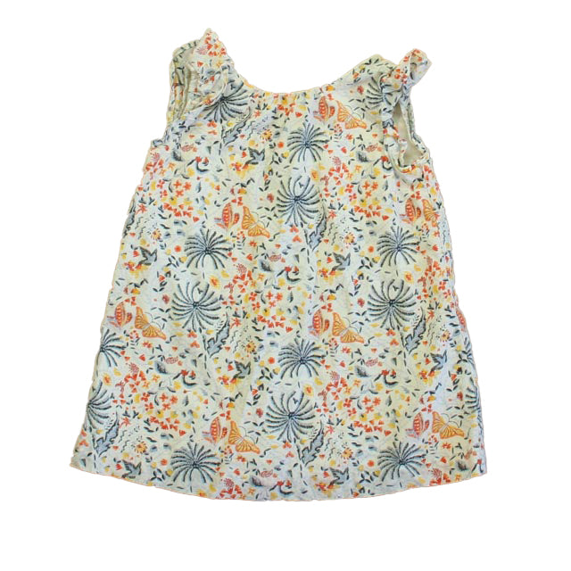 Gap Girls White Butterflies Dress Size: 12-18 Months White Butterflies