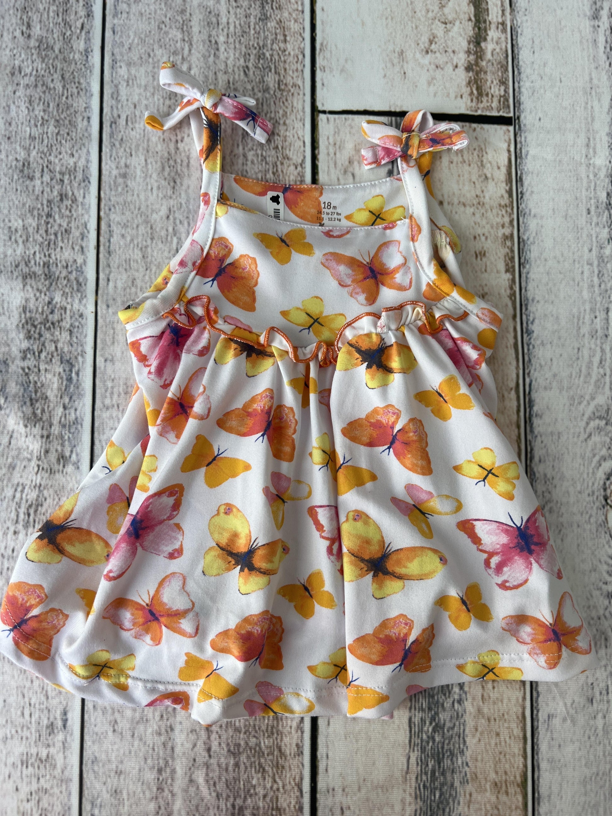 Baby Starters Girls White | Butterfly Tank Top Size: 18 months White | Butterfly