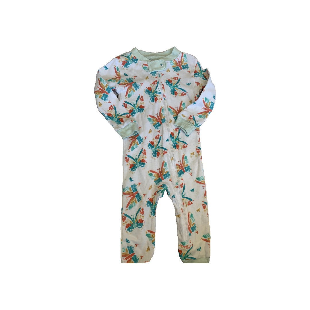 Burt's Bees Boys White | Butterfly Pajamas Size: 6-9 months White | Butterfly