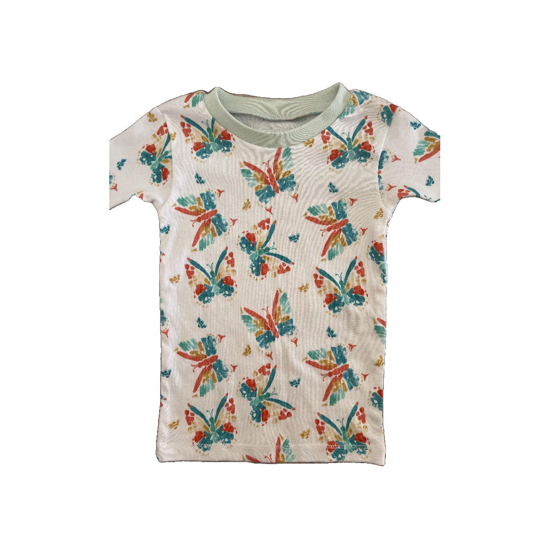 Burt's Bees Girls White | Butterfly Pajamas Size: 18-24 months White | Butterfly