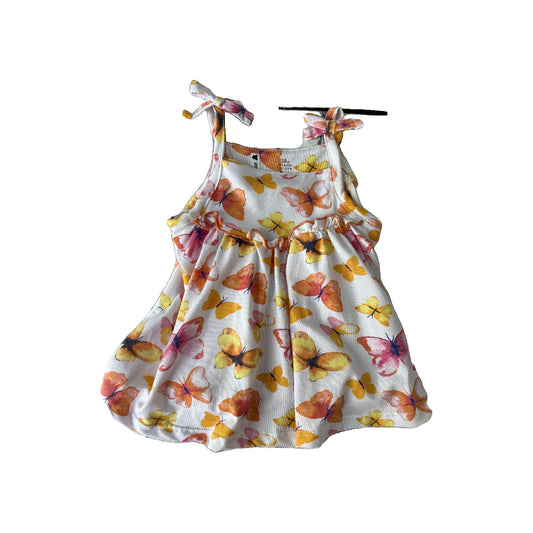 Baby Starters Girls White | Butterfly Tank Top Size: 18 months White | Butterfly