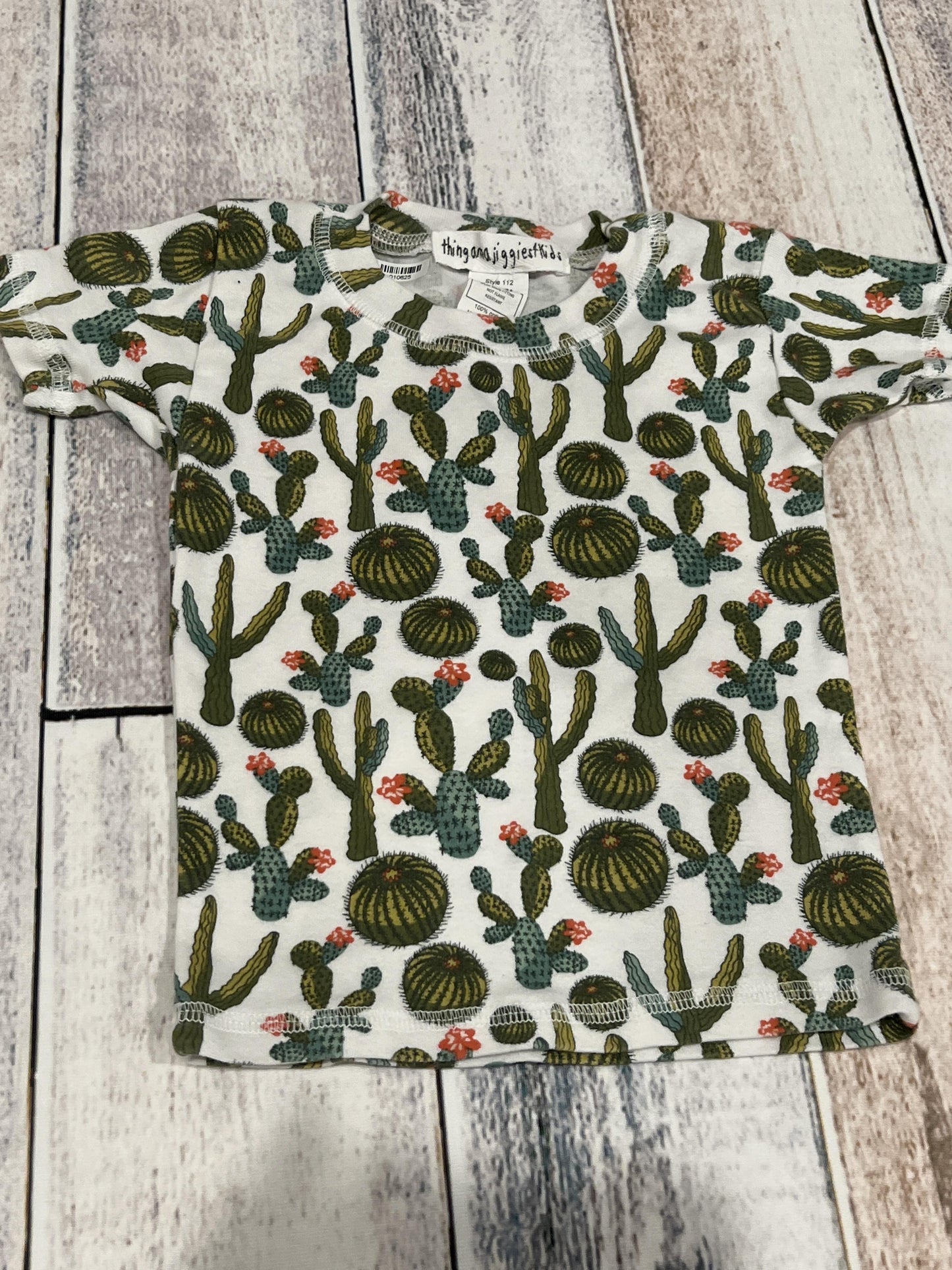 Thingamajiggiestkids Unisex White | Cactus T-Shirt Size: 4T White | Cactus