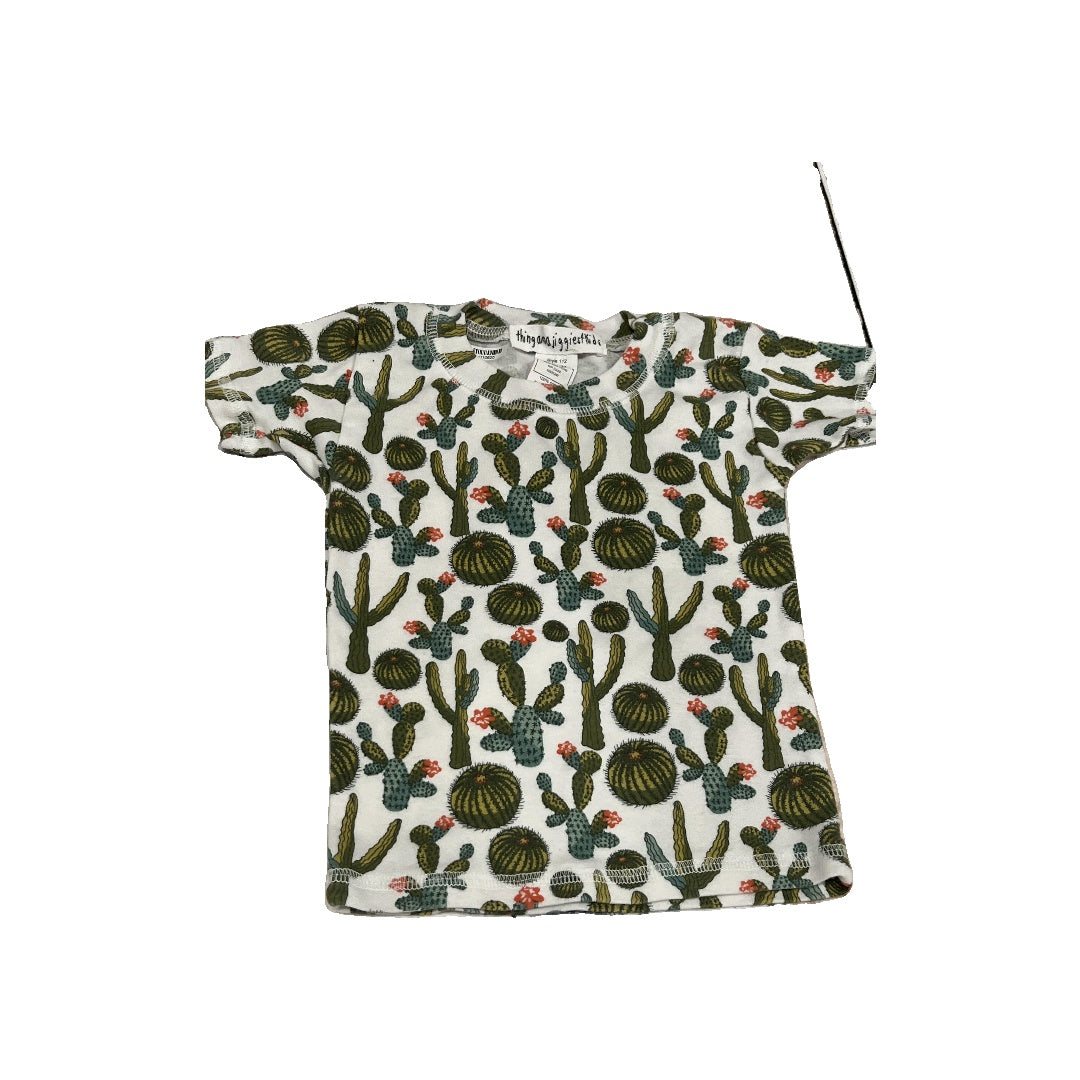 Thingamajiggiestkids Unisex White | Cactus T-Shirt Size: 4T White | Cactus