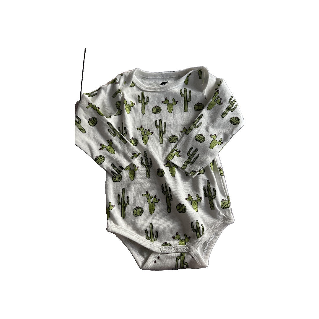 Monica + Andy Unisex White | Cactus Onesie Size: 12-18 months White | Cactus